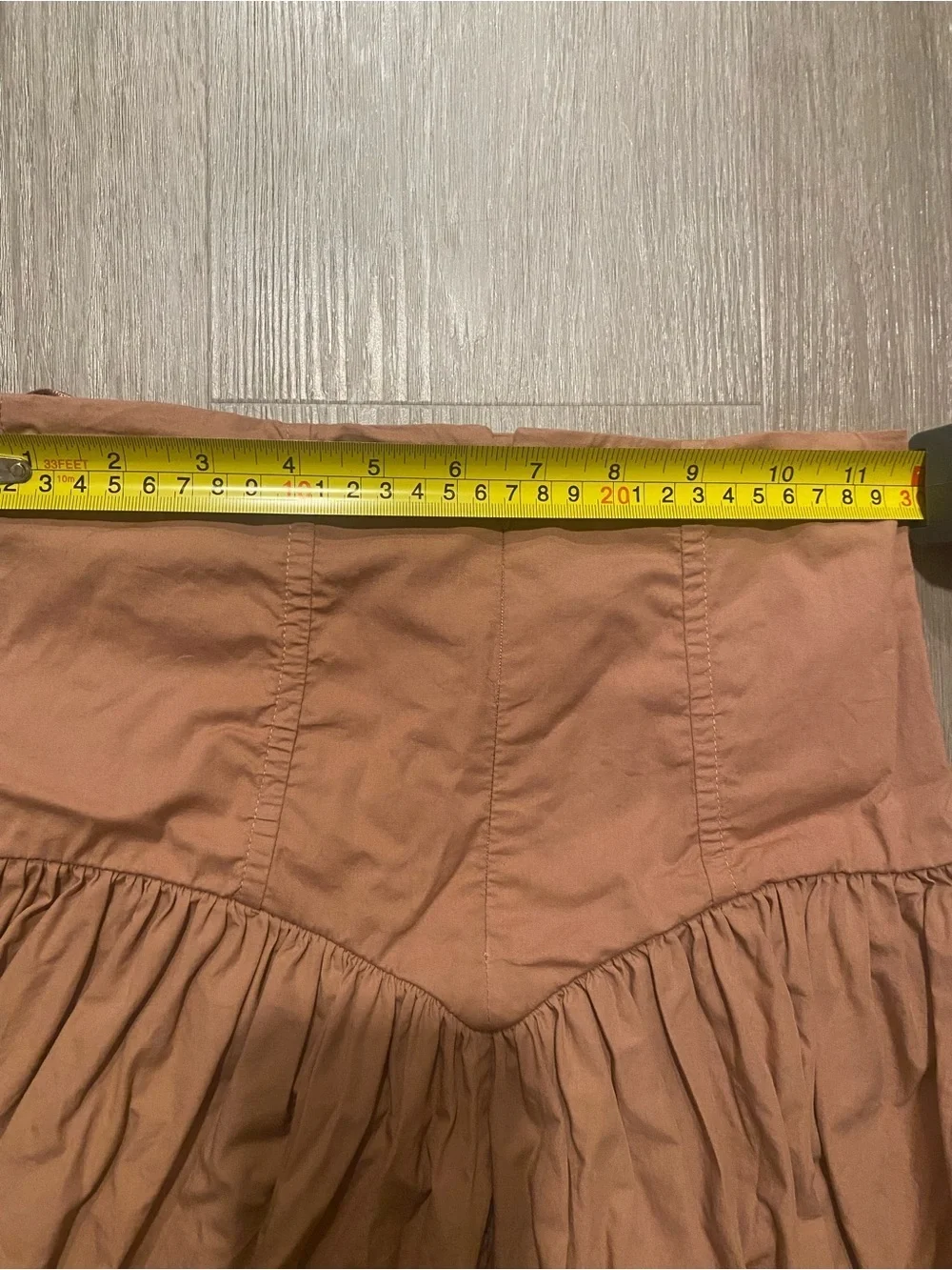 High-Waist Midi Skirt in Warm Brown